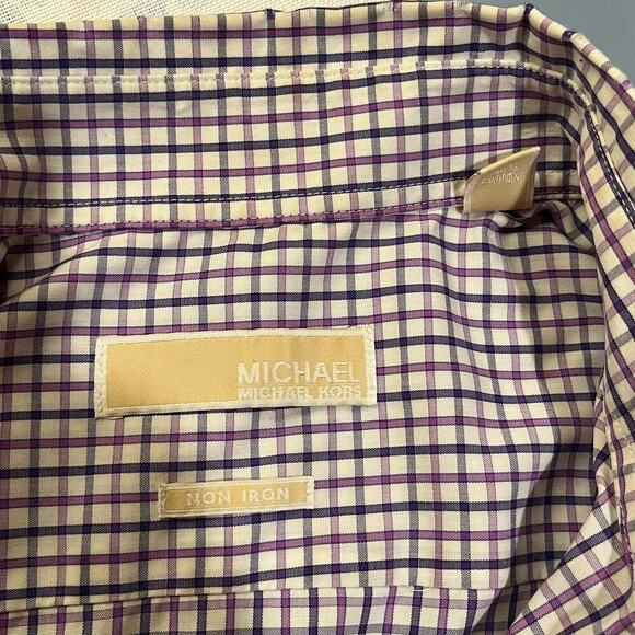 MICHAEL KORS Buttoned Long Sleeve Shirt Men’s 15.5 34/35 - Picture 4 of 5